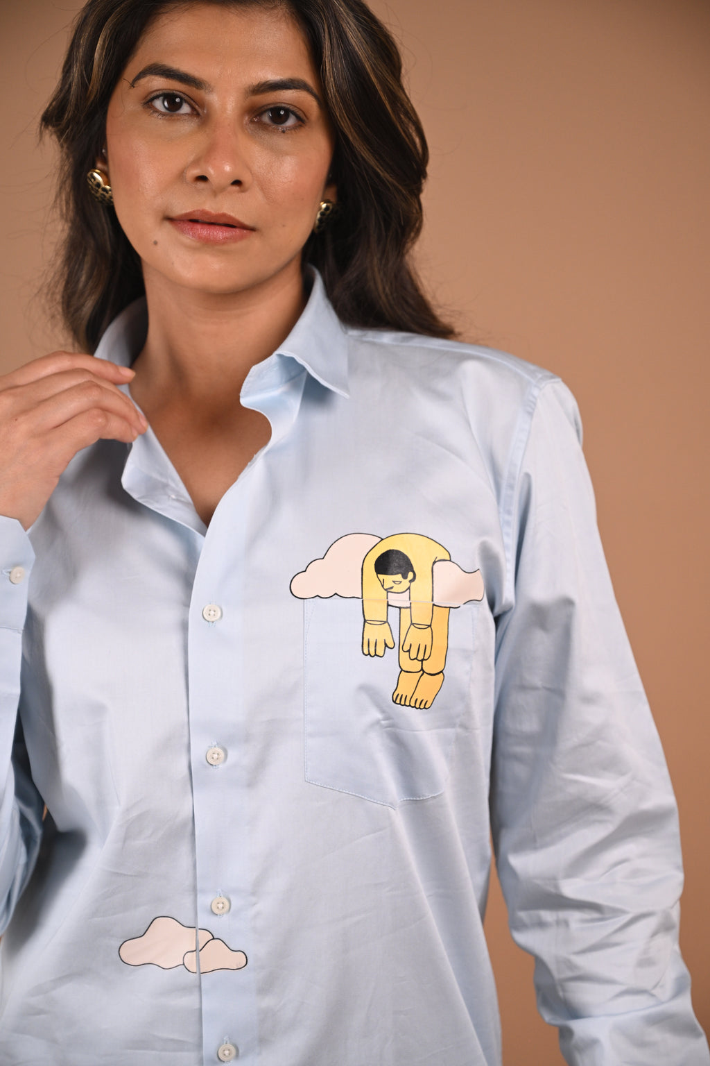 Head in the cloud Blue Shirt