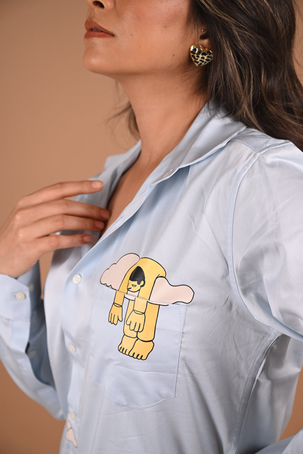 Head in the cloud Blue Shirt