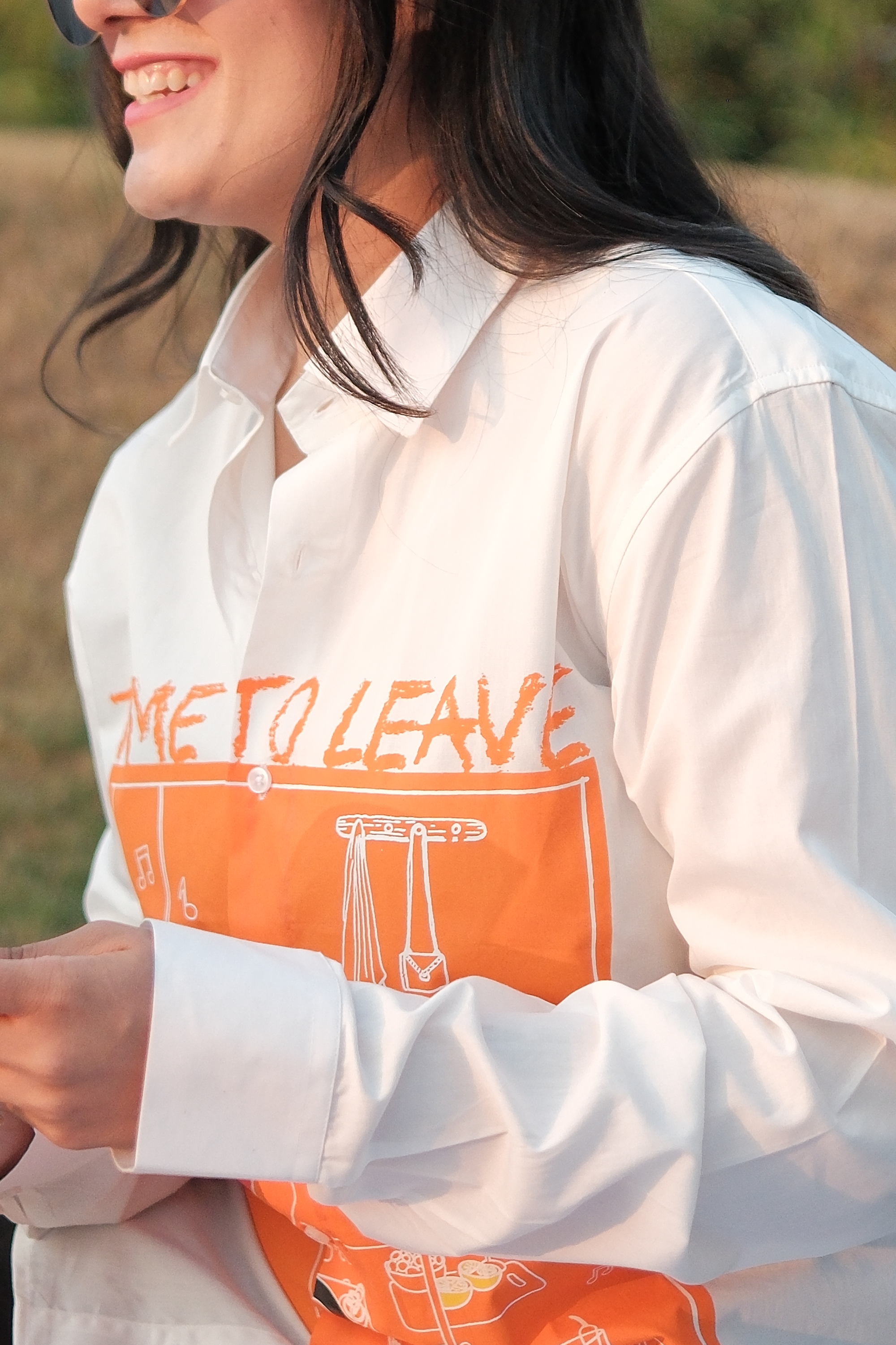 Time to Leave white shirt