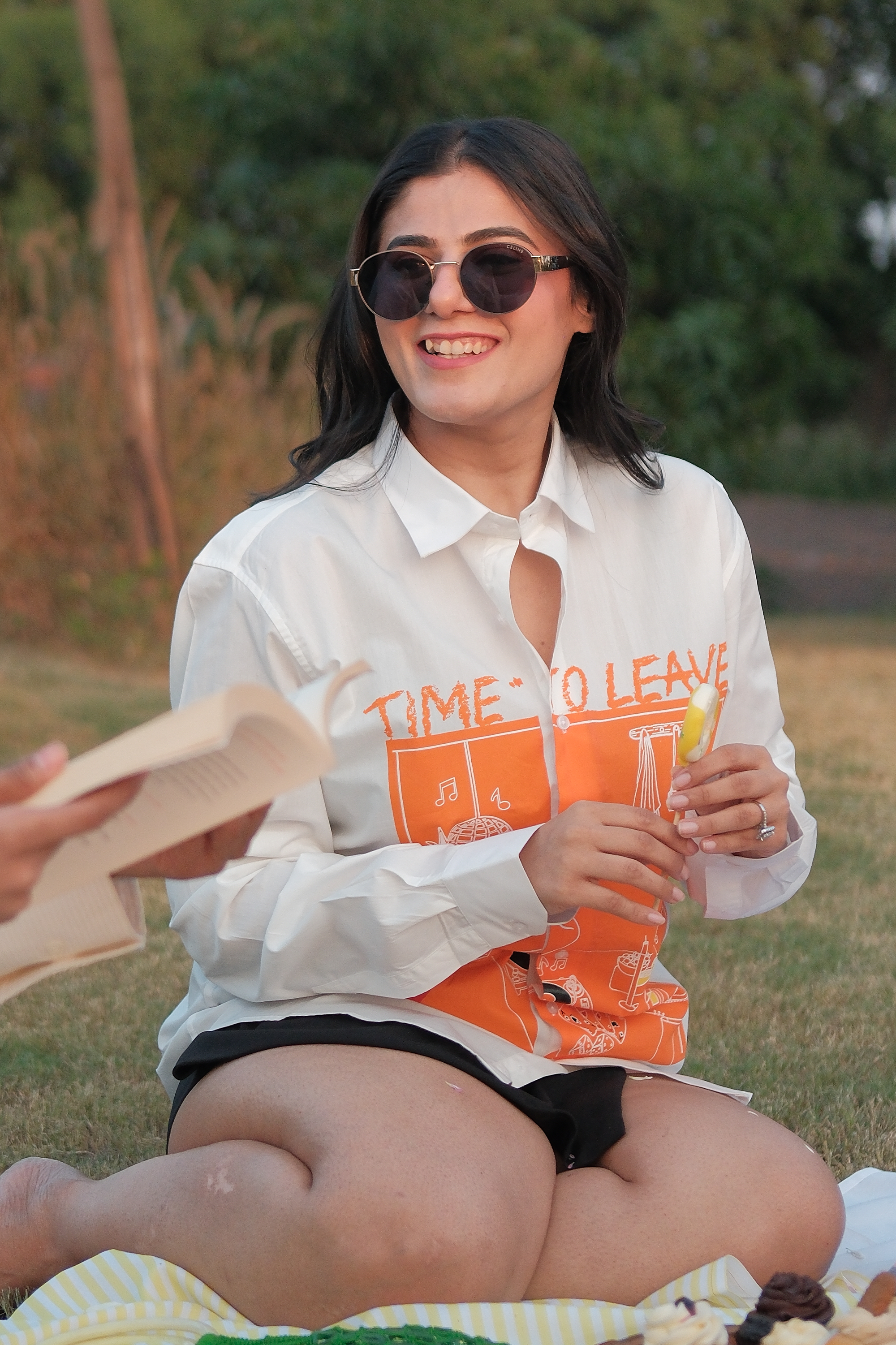 Time to Leave white shirt